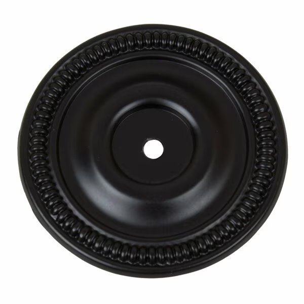 2-1/2 in. Matte Black Round Classic Cabinet Hardware Backplate, 25PK, Gliderite Hardware, Mfr#: 5060-MB-25